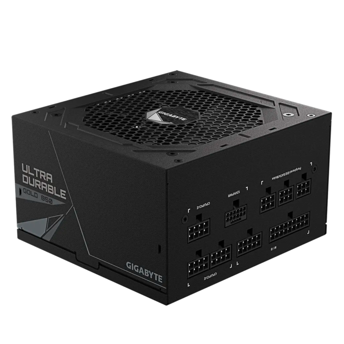 Fuente Gigabyte UD850GM PG5 de 850W con certificación 80 PLUS Gold y diseño full modular. Compatible con PCIe 5.0 y ATX 3.0, ideal para sistemas de alto rendimiento.