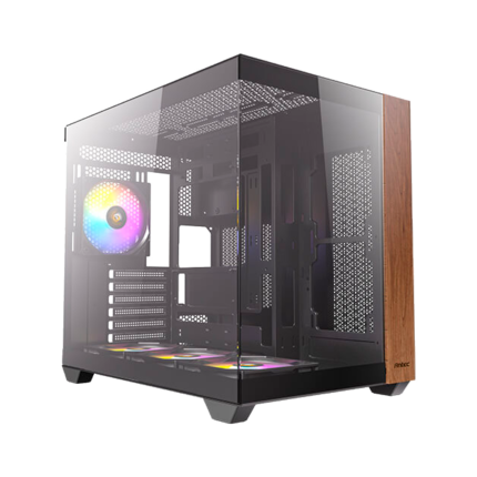 CX800 ARGB B con 4 ventiladores RGB, panel de vidrio templado y diseño frontal de alto flujo.