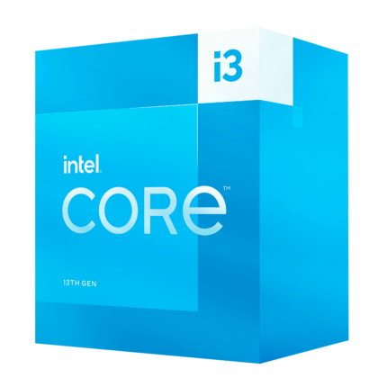 Procesador Intel Core i3-13100F con 4 núcleos y excelente rendimiento para PCs de oficina, gaming de entrada o tareas cotidianas. Sin gráficos integrados, ideal para equipos con GPU dedicada.