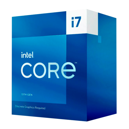 Intel Core i7-13700F con 16 núcleos híbridos y hasta 5.2 GHz de turbo. Potente y eficiente para gaming, edición y multitarea avanzada. No incluye gráficos integrados.