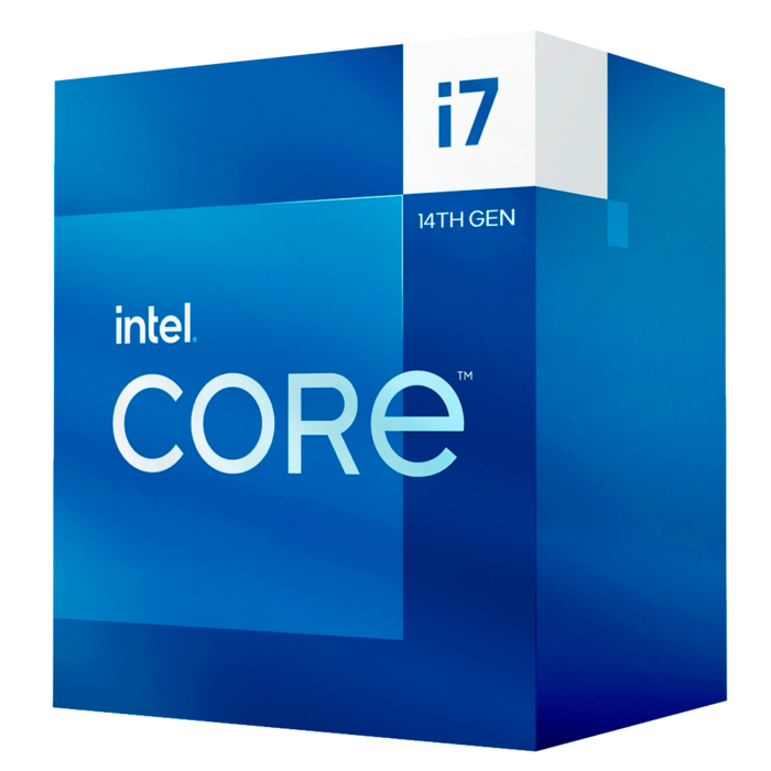 Intel Core i7-14700 con 20 núcleos híbridos y frecuencia turbo de hasta 5.4 GHz. Ideal para profesionales y gamers que buscan rendimiento avanzado con gráficos integrados.