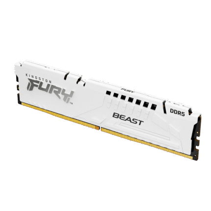 Memoria RAM DDR5 16GB 6000MHz Kingston Fury Beast White con soporte XMP