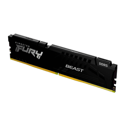 Memoria RAM DDR5 16GB 6000MHz Kingston Fury Beast con disipador negro