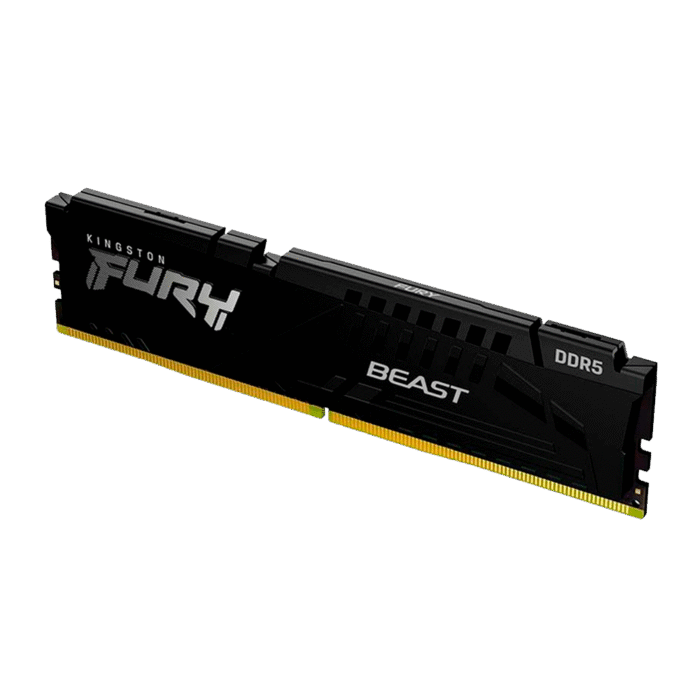 Memoria RAM DDR5 16GB 6000MHz Kingston Fury Beast con disipador negro
