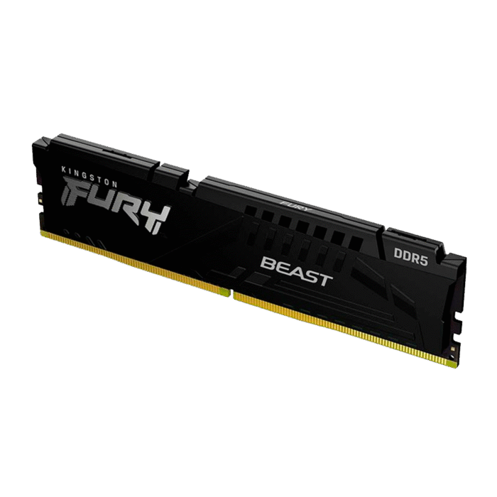 Memoria RAM DDR5 8GB 5200MHz Kingston Fury Beast con disipador negro