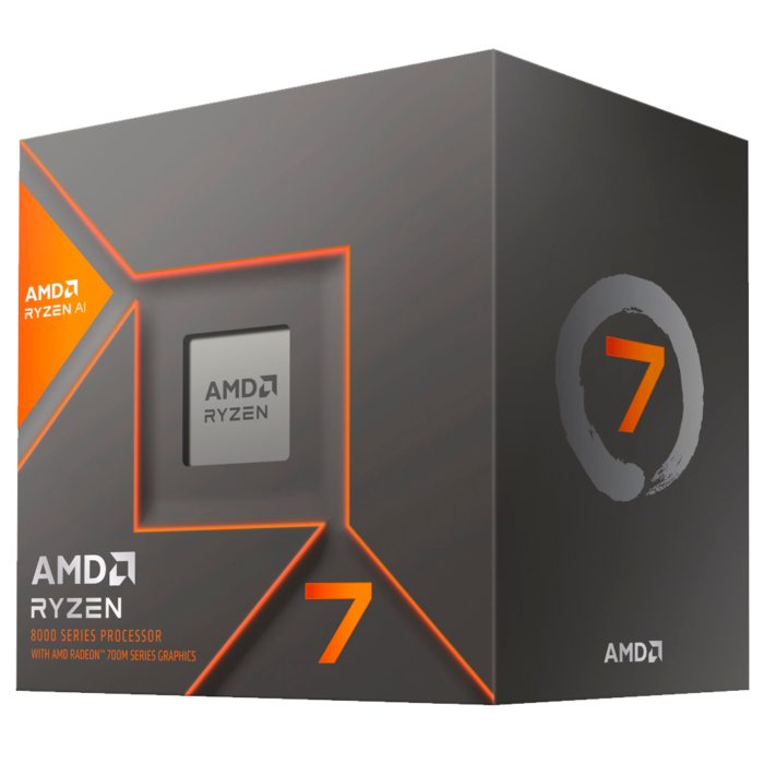 Procesador AMD Ryzen 7 8700G AM5 con gráficos integrados Radeon 780M, 8 núcleos y 16 hilos, ideal para equipos compactos o gaming sin GPU dedicada. Compatible con memorias DDR5 y placas base AM5.