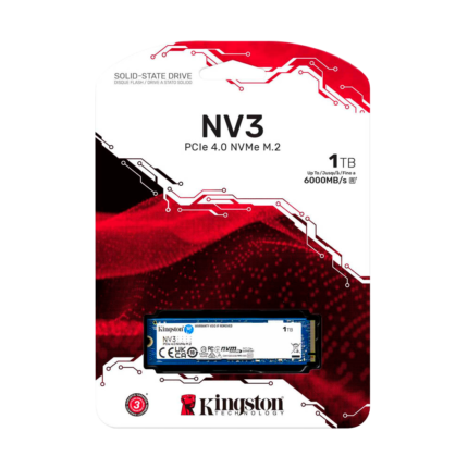 SSD Kingston NV2 1TB M.2 NVMe PCIe Gen4, con velocidades de hasta 3,500 MB/s. Excelente opción para acelerar tiempos de carga y mejorar el rendimiento general del sistema.